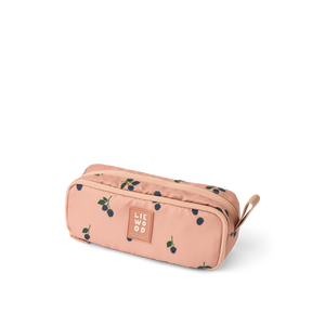 Liewood Stifte-Etui "Andrey" in Berry / Pale Tuscany – sportliches Federmäppchen mit Reißverschlussfach, elastischen Stifthaltern und nachhaltigem Material.