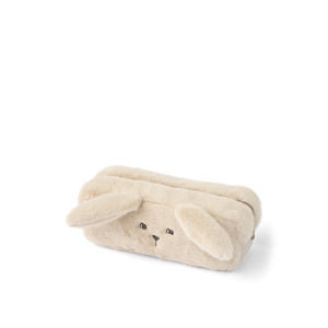 Liewood Fleece-Stifte-Etui "Beno" in Mist – kuscheliges Etui aus recyceltem Material mit Reißverschluss und Innenfächern, vielseitig einsetzbar als Organizer oder Federmäppchen.