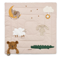 Liewood Krabbeldecke „Bernet“ in Classic Sandy | Multi Mix – weiche Patchwork-Spieldecke aus Bio-Baumwolle für Babys