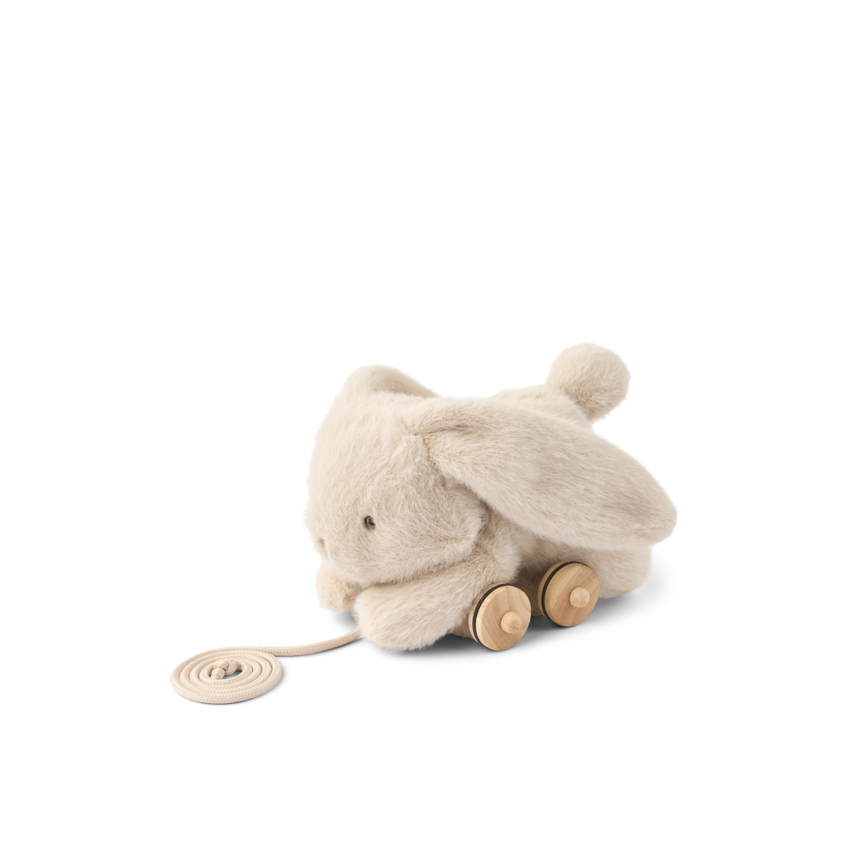 Liewood Nachziehtier "Pera" – Plüsch-Hase aus recyceltem Polyester mit Holzrädern für Kleinkinder