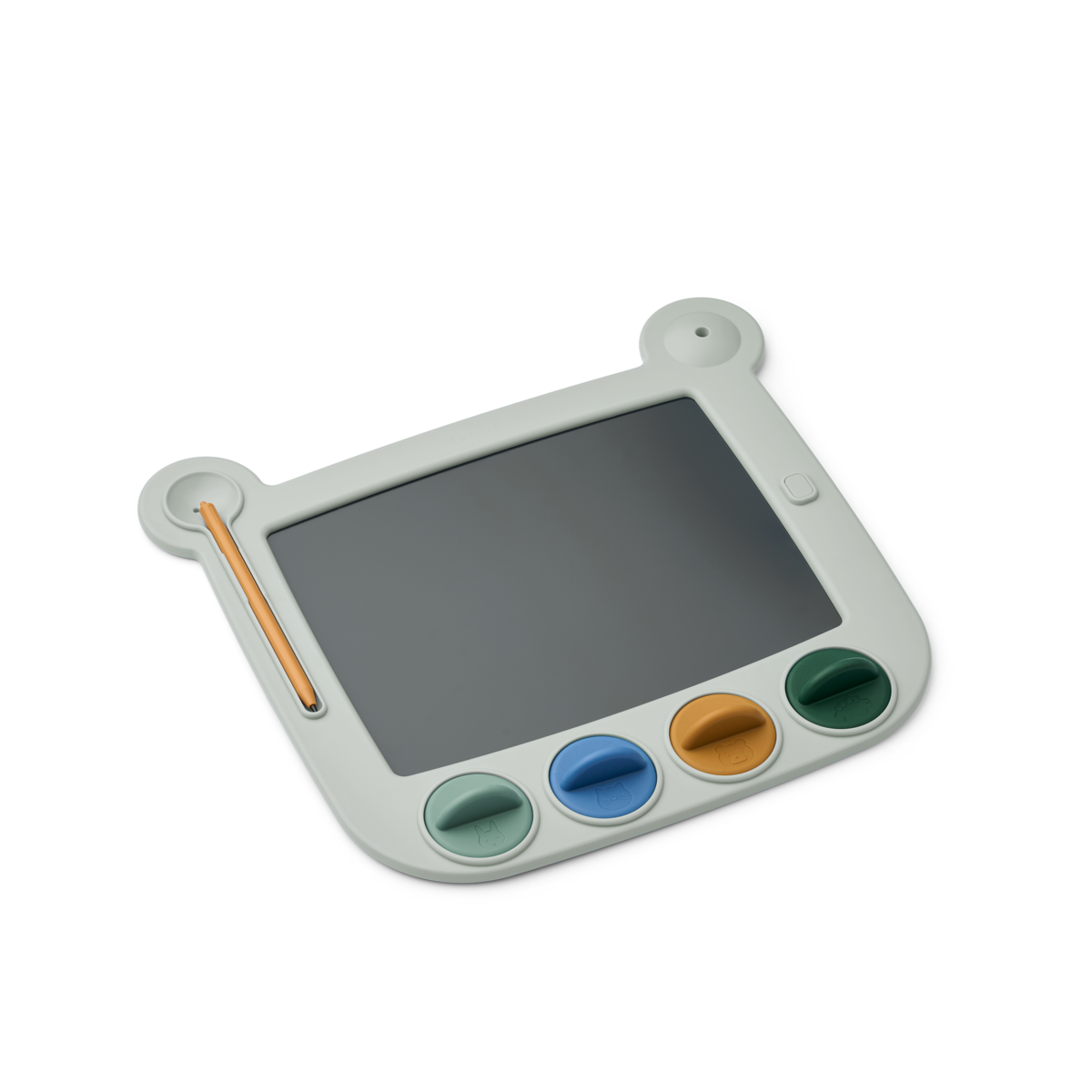 Liewood LCD-Maltablet „Venzora“ in Dove Blue Multi Mix – wiederverwendbares Zeichentablet mit Stempeln für Kinder