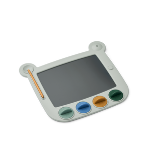 Liewood LCD-Maltablet „Venzora“ in Dove Blue Multi Mix – wiederverwendbares Zeichentablet mit Stempeln für Kinder