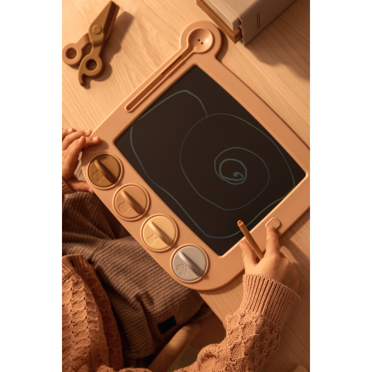 Liewood Magisches LCD-Maltablet mit Stempeln "Venzora" Dove Blue Multi Mix