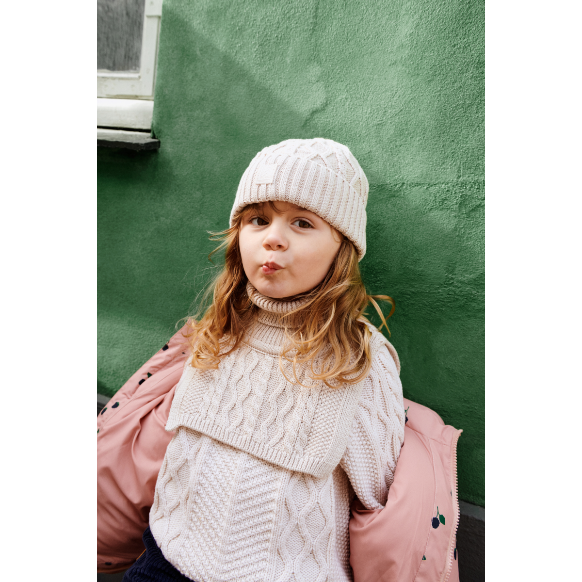 Liewood Strickmütze Zopfmuster "Ezra" Sandy