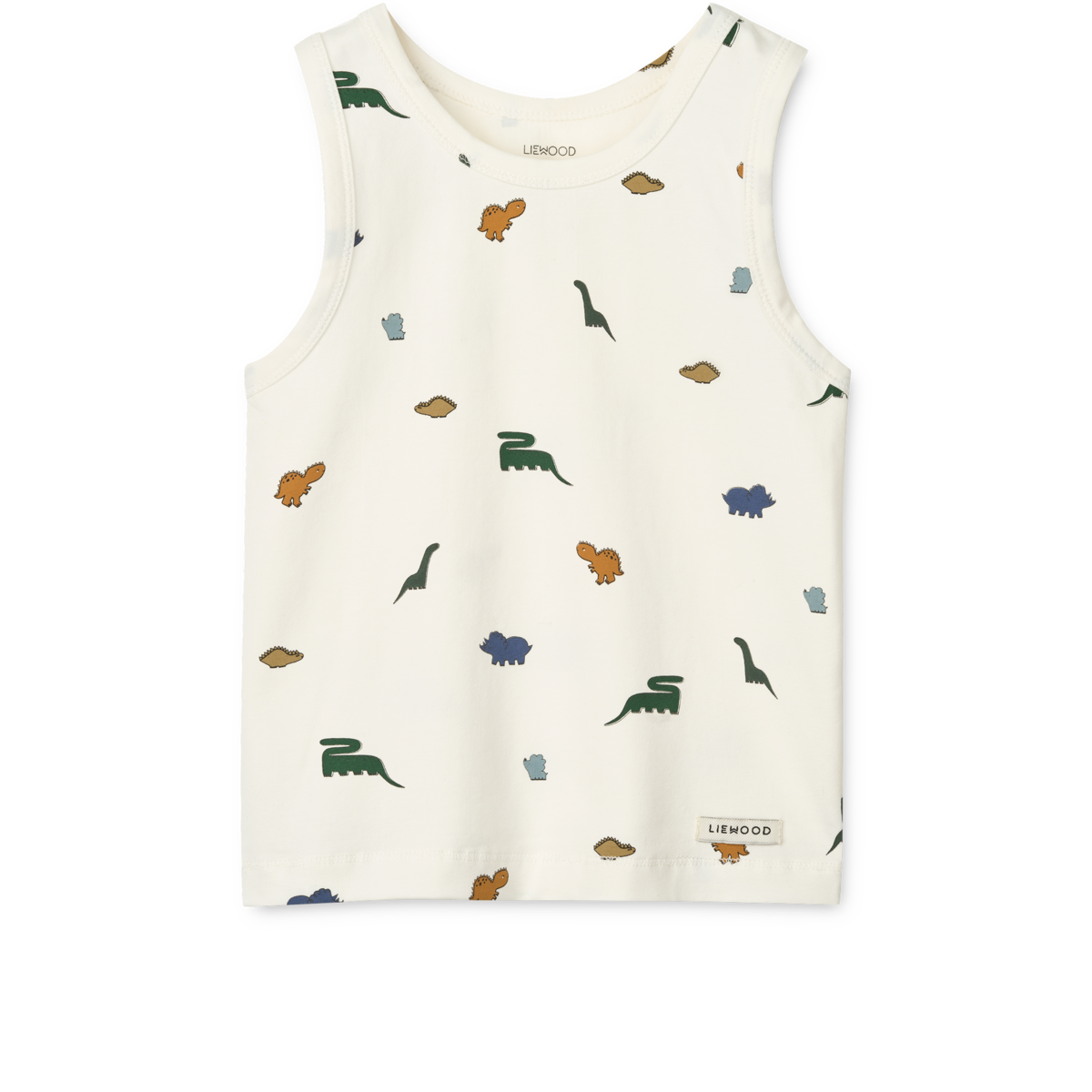 Liewood Tank-Top "Faris" 2er Pack | Mini Dinosaurs Creme | Stripe Mix