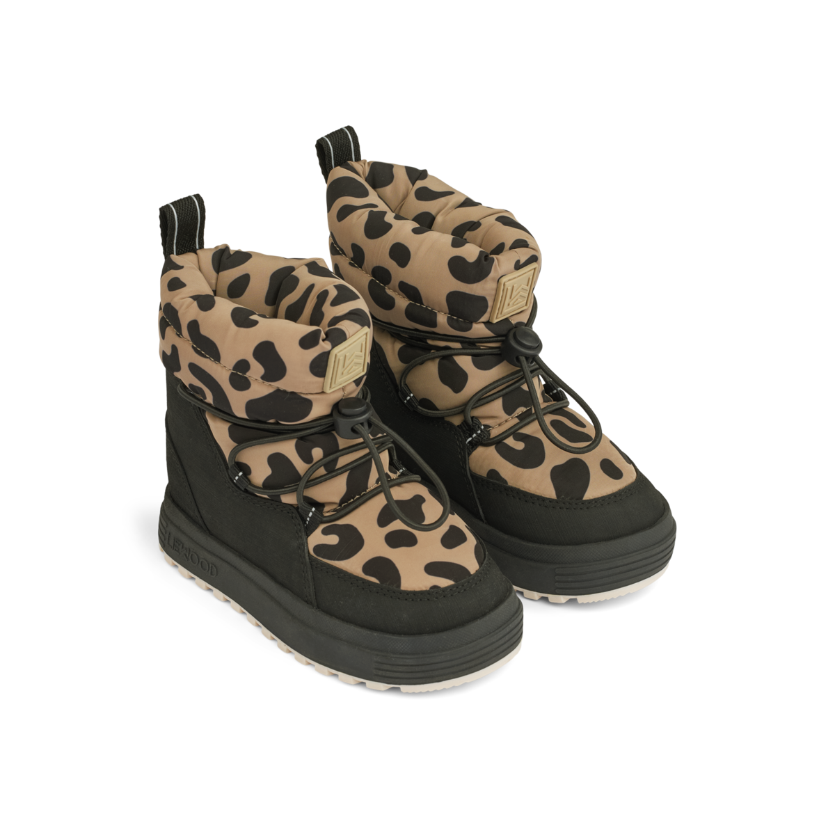 „Liewood Winter Boots ‚Zoey‘ Mega Leo Oat Mix – warme Kinderstiefel mit Leo-Print, Fleecefutter & rutschfester Sohle“