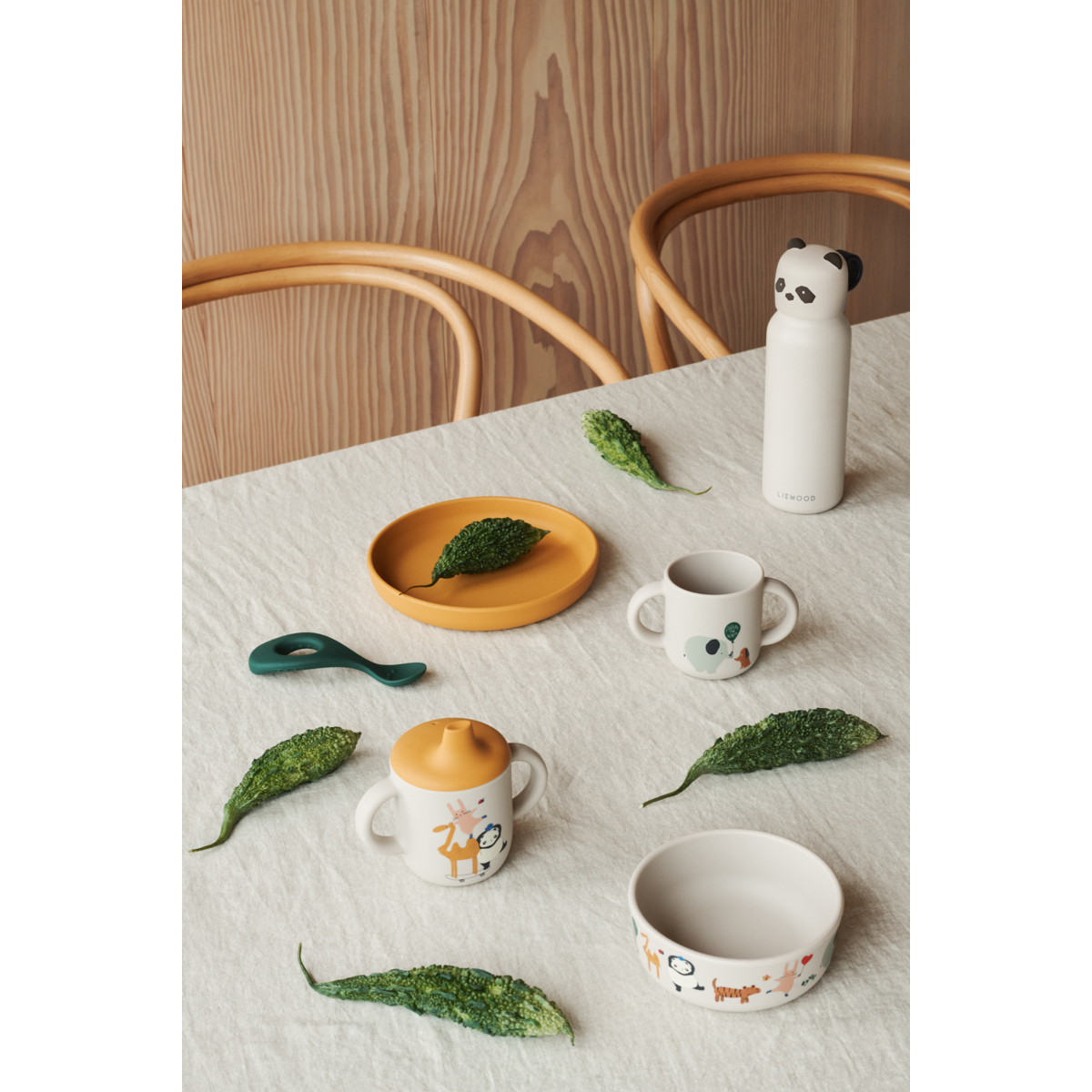 Liewood Trinkflasche "Falk" Panda | Sandy 350ml