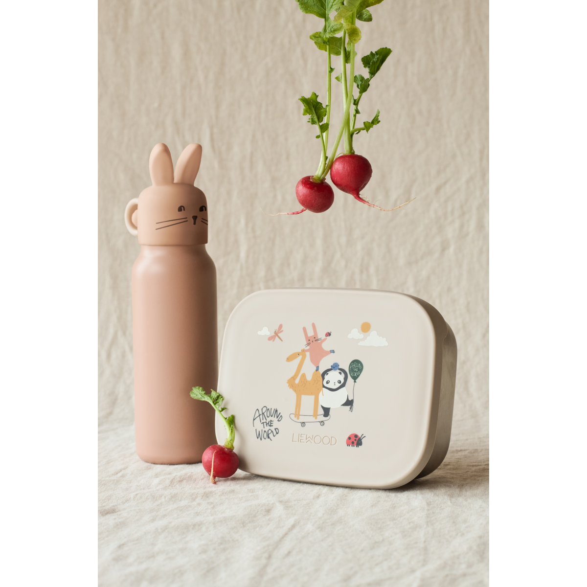 Liewood Trinkflasche "Falk" Rabbit | Pale tuscany