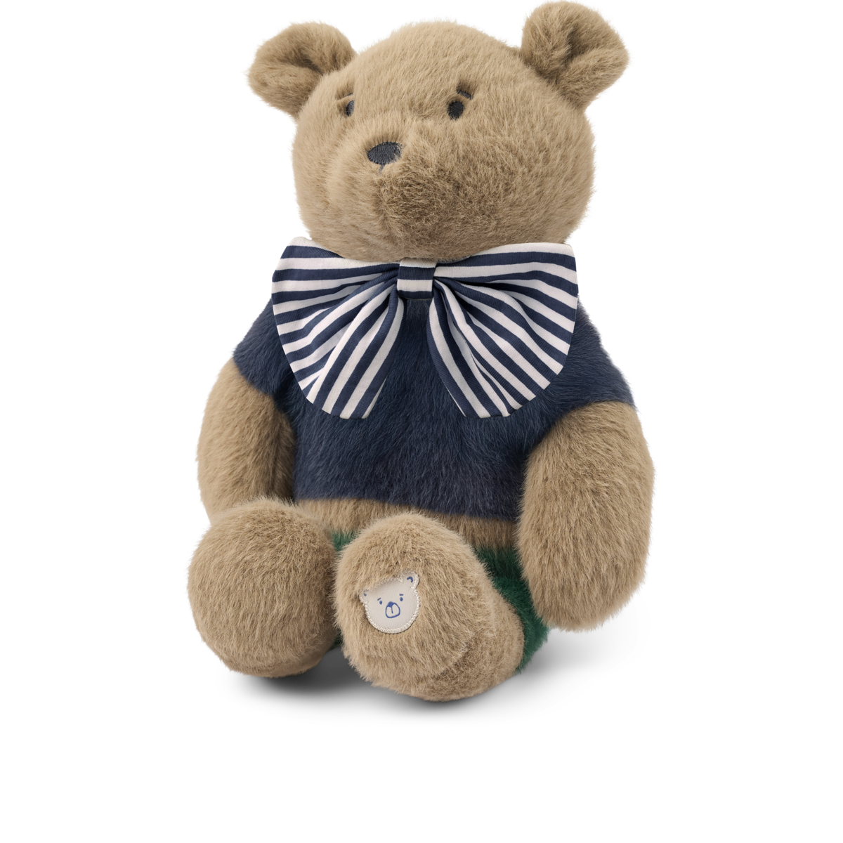 Liewood Kuscheltier "Hubert Bear Celebration Teddy" | Dune / Blue stripe mix