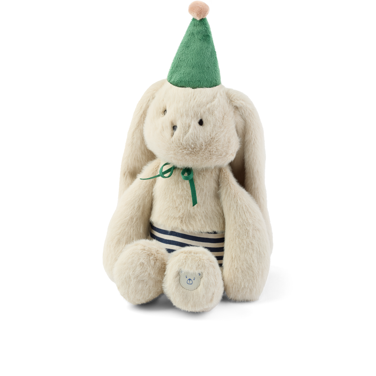 Liewood Kuscheltier "Bertrand Rabbit Celebration Teddy" | Mist / Blue stripe mix