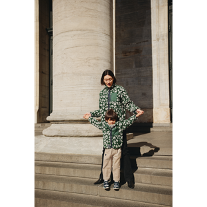 Liewood Fleecejacke "Nolan" | Mega leo / Garden green