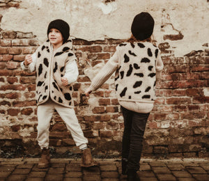 Alwero Kinder Bio Wollweste "Robby" | Leo Gepard