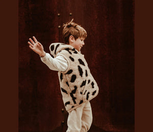 Alwero Kinder Bio Wollweste "Robby" | Leo Gepard
