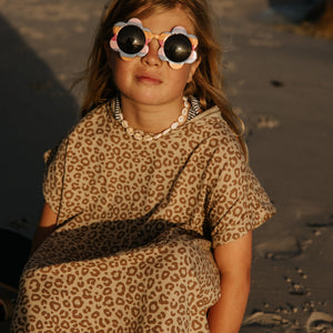 Cloby Poncho mit UV50 | Leopard Brown