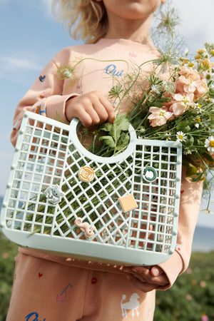 Liewood Korbtasche "Samantha Basket With Charms" | Light Peppermint