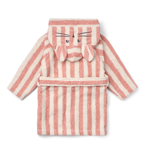 Liewood Bademantel "Lily" | Coral blush / creme de la creme stripe
