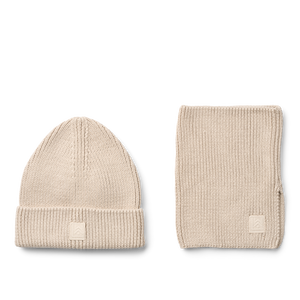 Liewood Knitted Hat and Scarf "Lina Hamper" Sandy