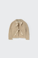 Baby-Strickjacke in neutralem Stein-Ton aus weichem Strick – Cozmo „Martinique“