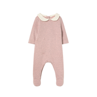 Baby-Jumpsuit in Silver Pink mit Rundkragen aus weichem Jersey – Cozmo „Milas“