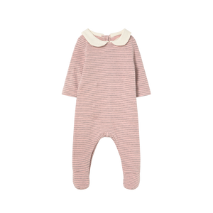 Baby-Jumpsuit in Silver Pink mit Rundkragen aus weichem Jersey – Cozmo „Milas“