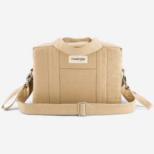 „Mini Darcy Wickeltasche von Rive Droite – Beige Sand, Anti-Wickeltasche im kompakten Design“