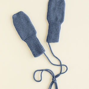 Hvid Baby Fäustlinge Merinowolle "Fiza" | Denim