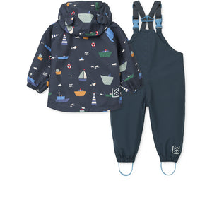 Liewood Regen-Set "Manu" | Sailing / Classic navy