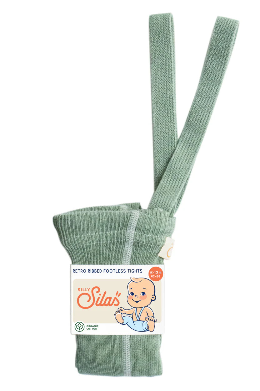 Silly Silas Fusslose Strumpfhose mit Träger | Matcha Oat Latte