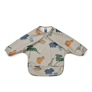 Liewood Lätzchen mit Ärmel "Merle" | Dinosaurs / Mist
