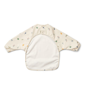 Liewood Bib with Sleeves "Merle" | Aviator / Ecru