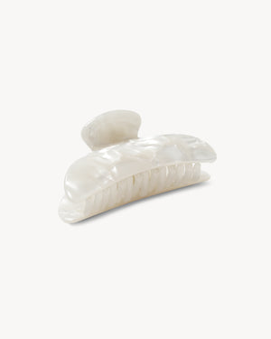 Machete Haarklammer Midi White Shell