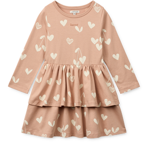 Liewood Kleid Mindy Sweethearts Pale Tuscany aus Bio-Baumwolle für Kinder