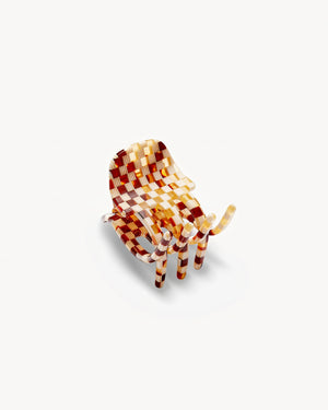 Pince à Cheveux Machete Mini Écaille de Tortue Damier