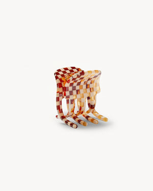 Pince à Cheveux Machete Mini Écaille de Tortue Damier