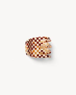 Pince à Cheveux Machete Mini Écaille de Tortue Damier
