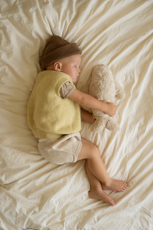 Moonie Kuscheltier Robbe mit Licht 2.0 "Organic Humming Seal" | Sand