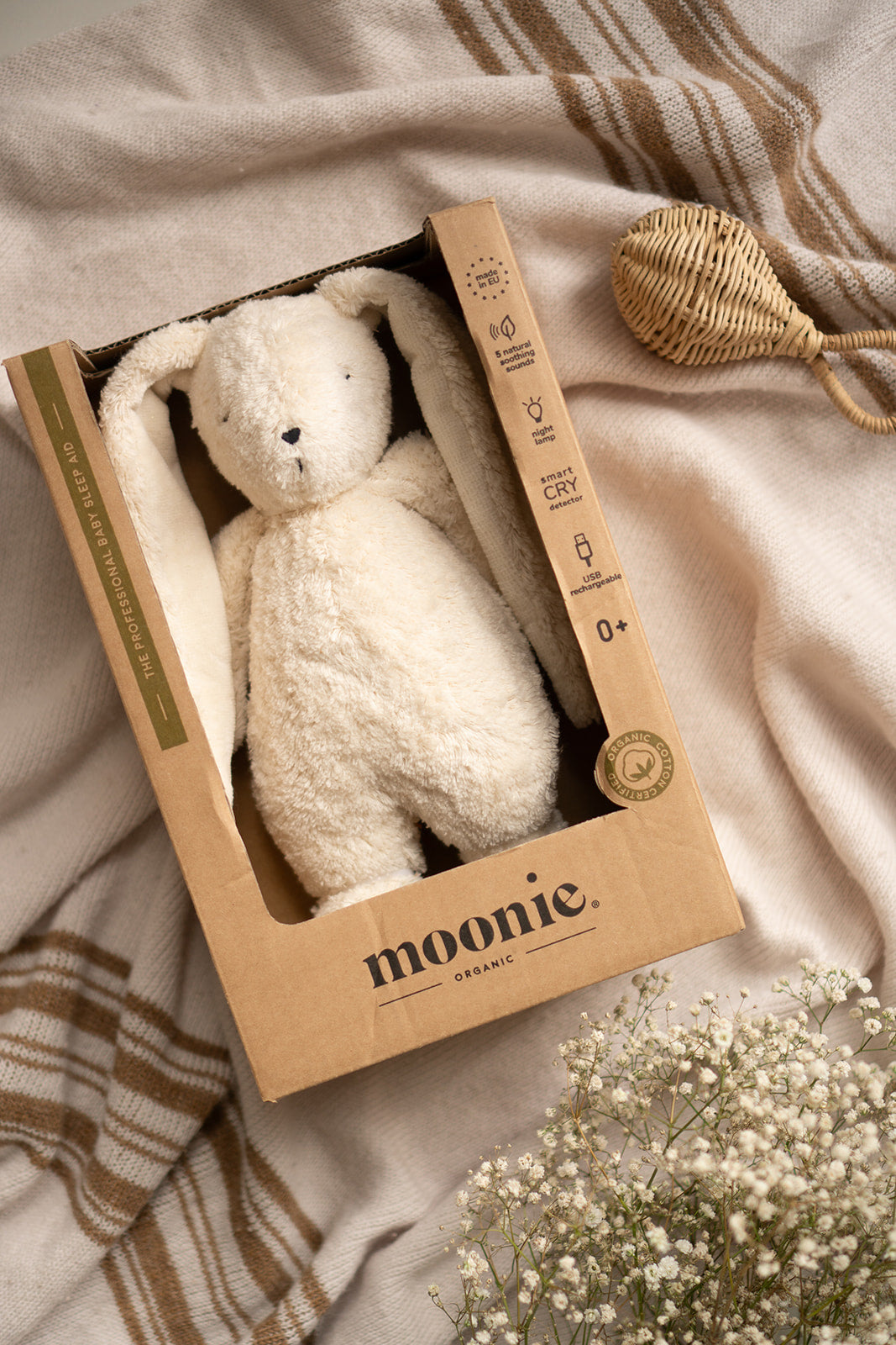 Moonie Hase mit Licht 2.0 "Organic Humming Bunny" | Polar