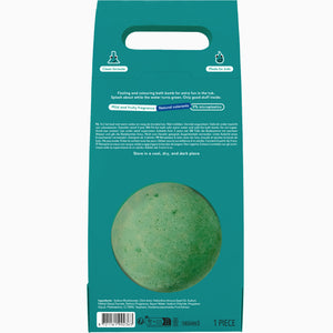 Naïf Kids Bath Bomb – gruene, sprudelnde Badebombe fuer Kinder in 100-g-Format, vegan und sanft zur Haut.