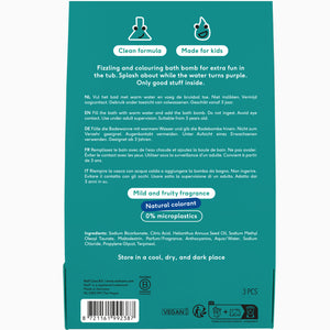 Naïf Kids Bath Bomb – gruene, sprudelnde Badebombe fuer Kinder in 100-g-Format, vegan und sanft zur Haut.