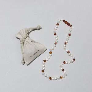 Nirrimis Collier d'Ambre "Pearly Caramel" Enfants