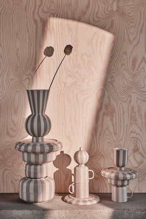 OYOY Bol Décoratif Toppu Large Gris/Blanc