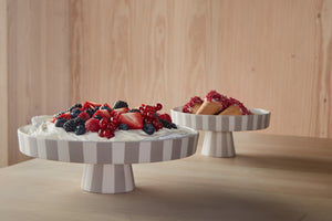 OYOY Plateau décoratif Toppu Tray Ø 27 cm, Noir/Blanc