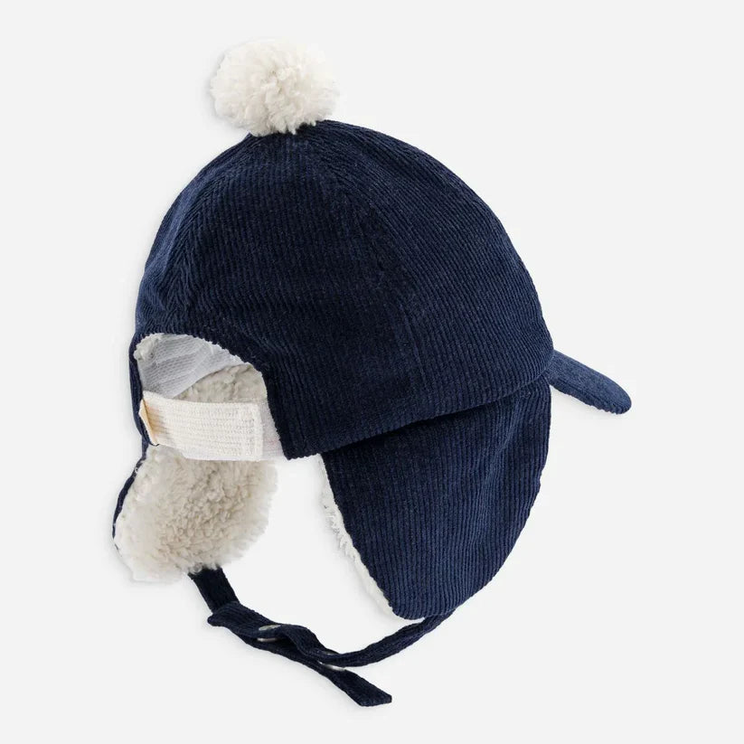 Chamaye Mütze mit Ohrenklappen “Take it Easy” | Blaumarine