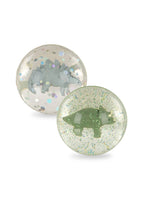 Konges Sløjd Gumpiball Set Dino mit drei bunten Bällen und Dinosaurier-Motiven, Spielset für Kinder