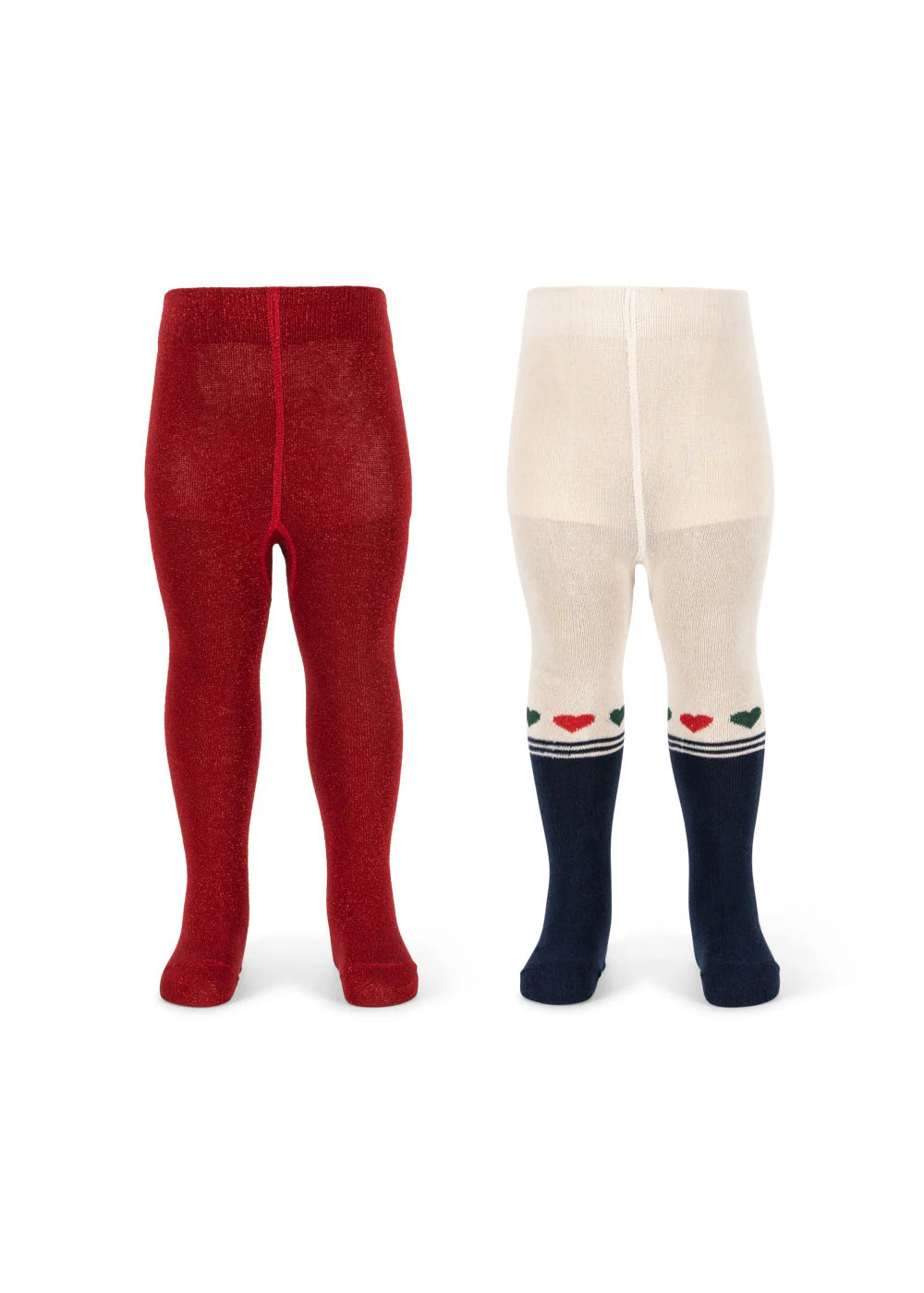 Konges Sløjd Lurex Strumpfhosen 2er Pack "Lurex" | Heart Mix