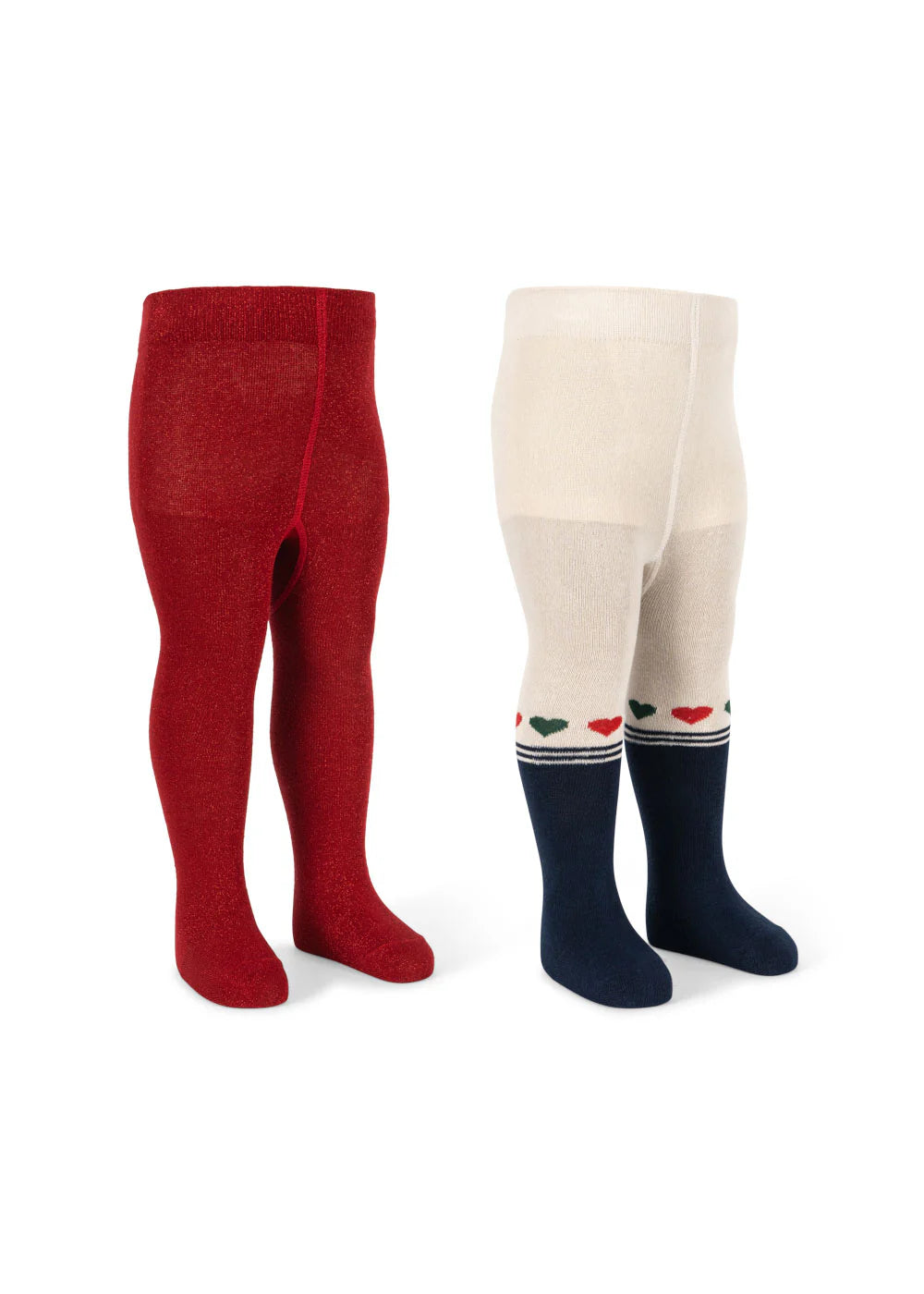 Konges Sløjd Lurex Strumpfhosen 2er Pack "Lurex" | Heart Mix