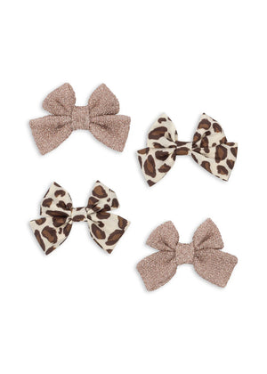 Konges Sløjd Barrettes nœud lot de 4 | Leo/Rose