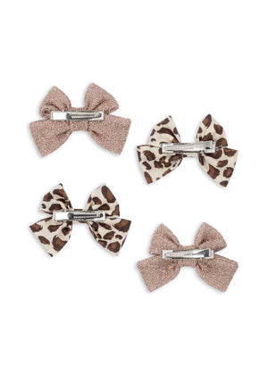 Konges Sløjd Barrettes nœud lot de 4 | Leo/Rose