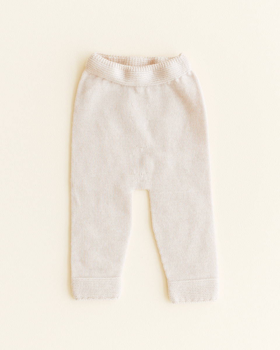 Hvid Baby Strickhose "Guido" Creme