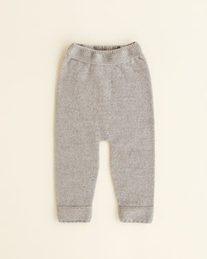 Hvid Baby Strickhose "Guido" Pebble